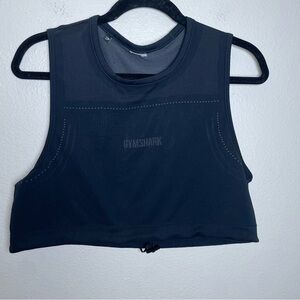 Gymshark women’s athletic crop top with draw string.